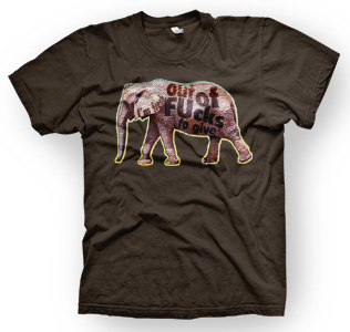enough shirts, F -Elephant, T-Shirt, cooles Design