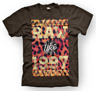 enough shirts, Raw-Like-97, T-Shirt, cooles Design, Leopard Design