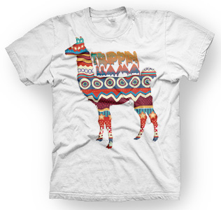 enough shirts,Trippin-Lama, T-Shirt, Tiere, cooles Design