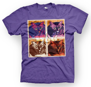 enough shirts,Wot-Tee, T-Shirt, Katzen, Pop Art, cooles Design